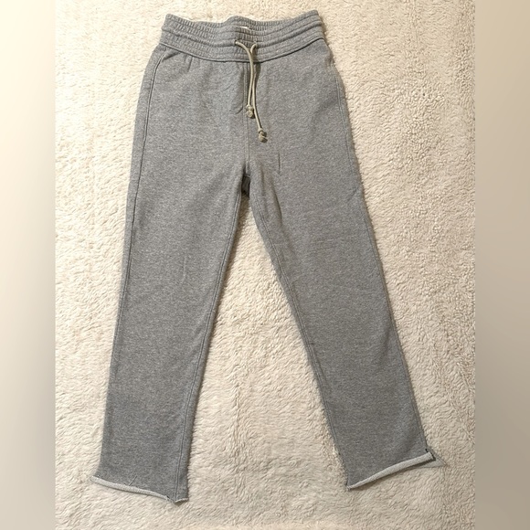 Mother crop joggers frayed at bottom with slit (Heather Grey) - Picture 2 of 6